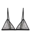 ANINE BING Eileen lace triangle bralette - Black