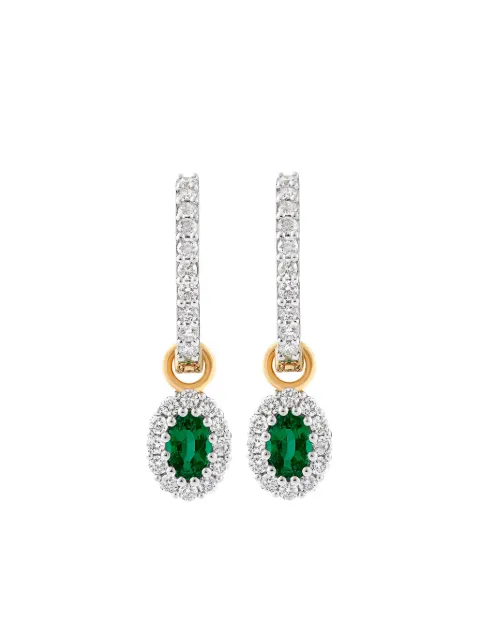 House of Meraki 18kt yellow gold Kahina emerald and diamond earrings