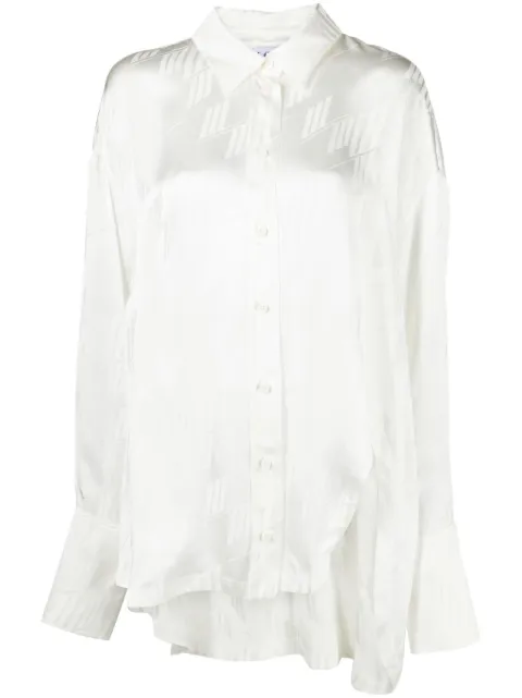 The Attico Diana asymmetric jacquard shirt