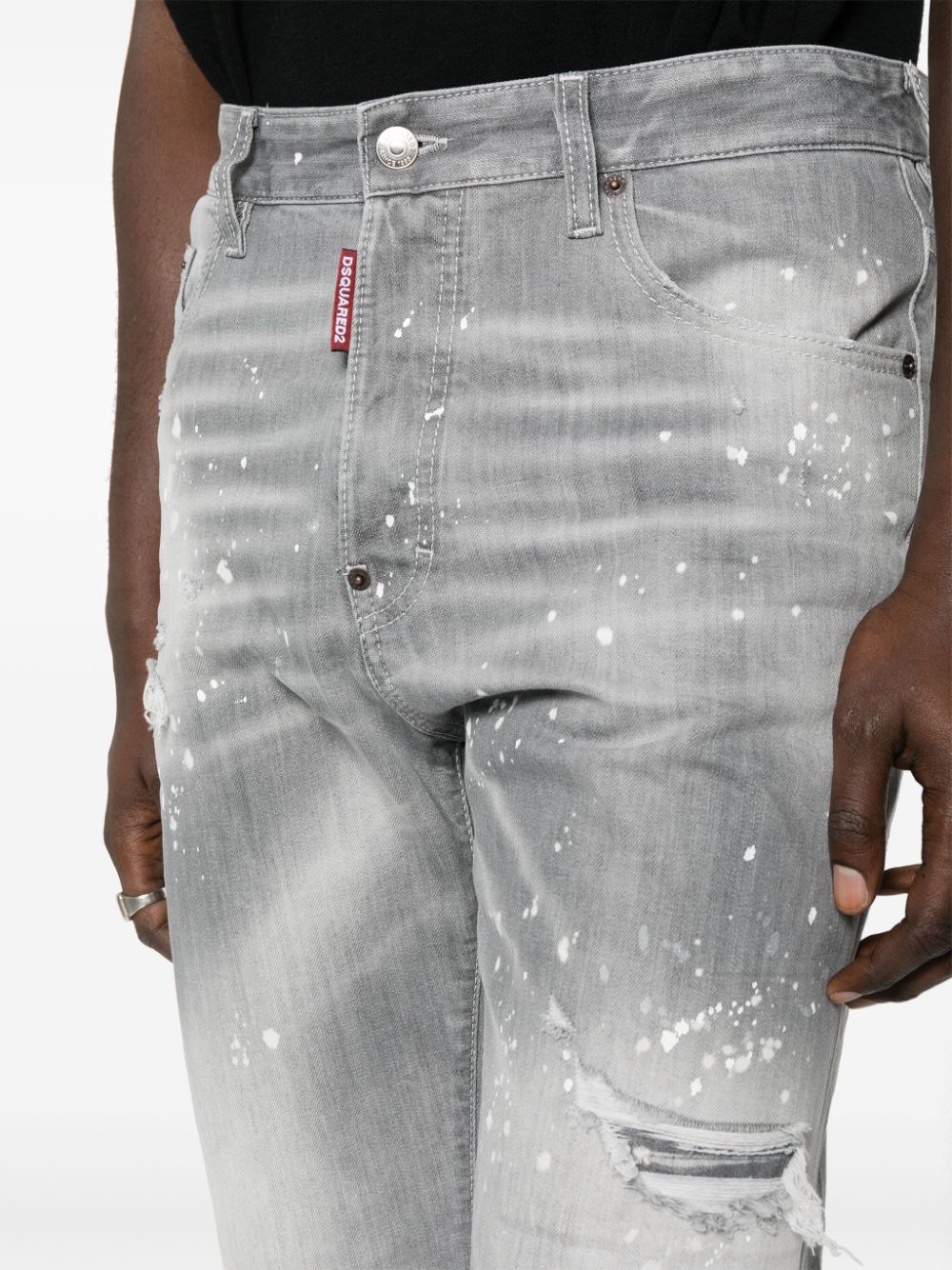 Dsquared2 Straight jeans met gebleekt effect Grijs