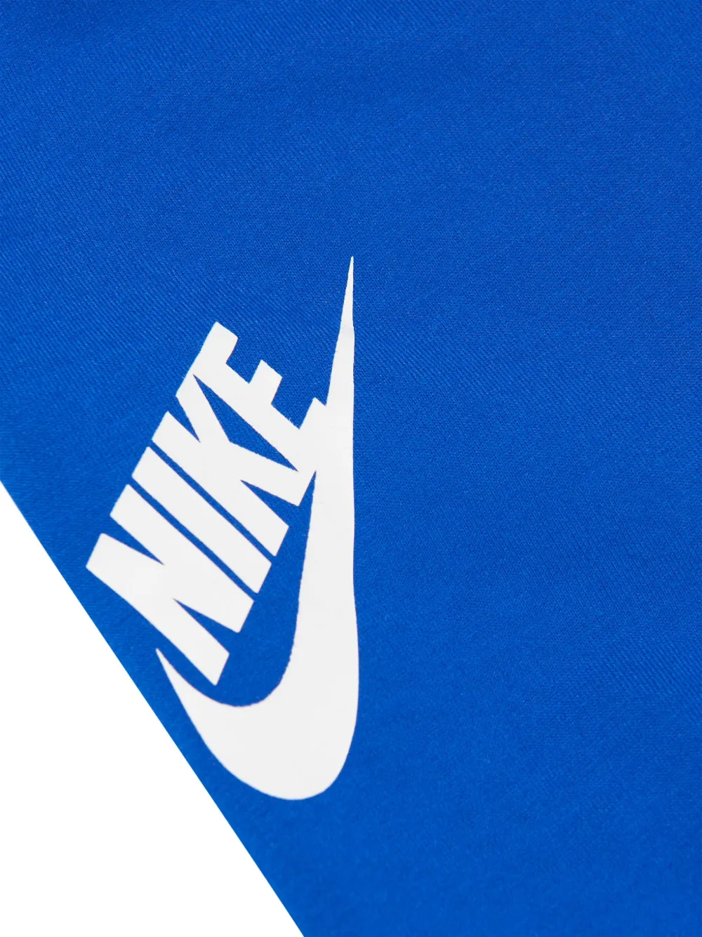 Nike Kids Romper met logoprint en capuchon Blauw