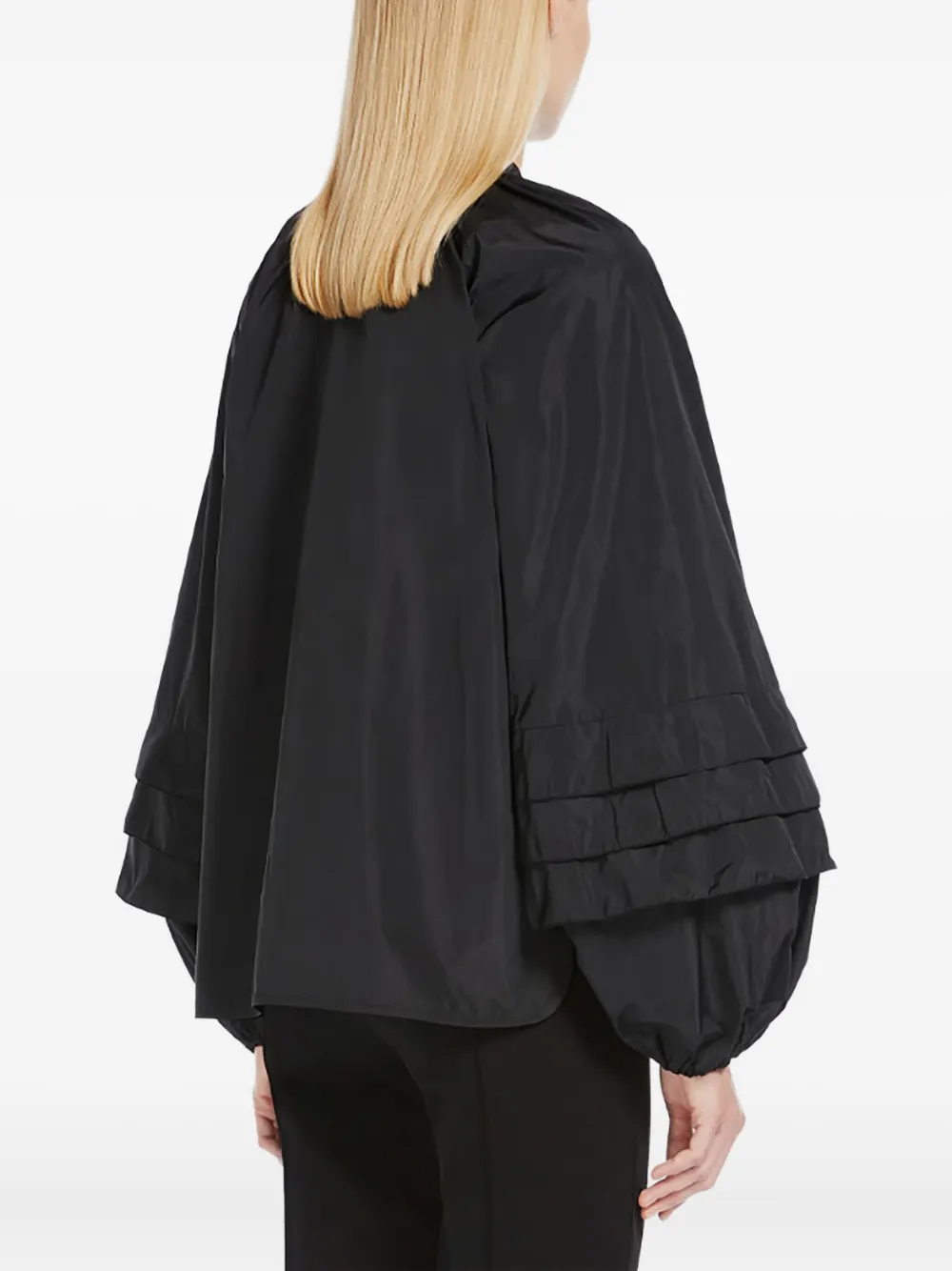 Max Mara Tiered-sleeve Blouse In Black