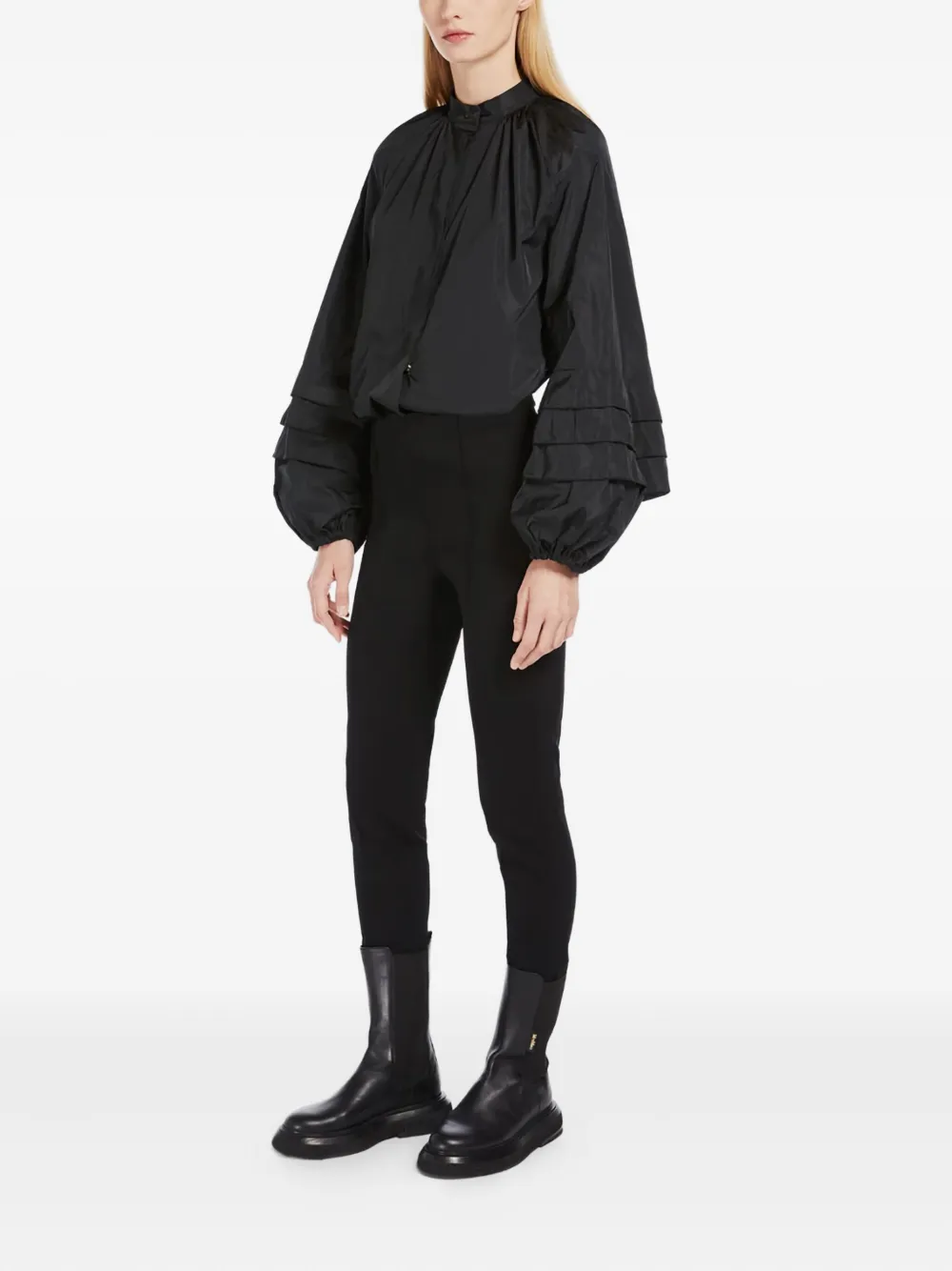 Max Mara Blouse met gelaagde mouwen - Zwart