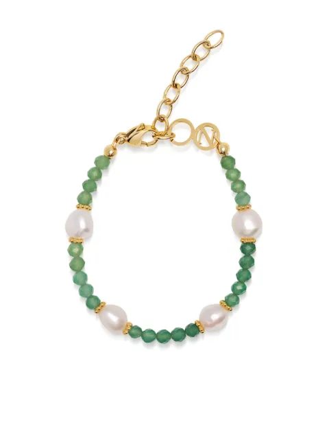 Nialaya Jewelry pearl-aventurine beaded bracelet