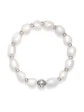 Nialaya Jewelry baroque pearl wristband - White