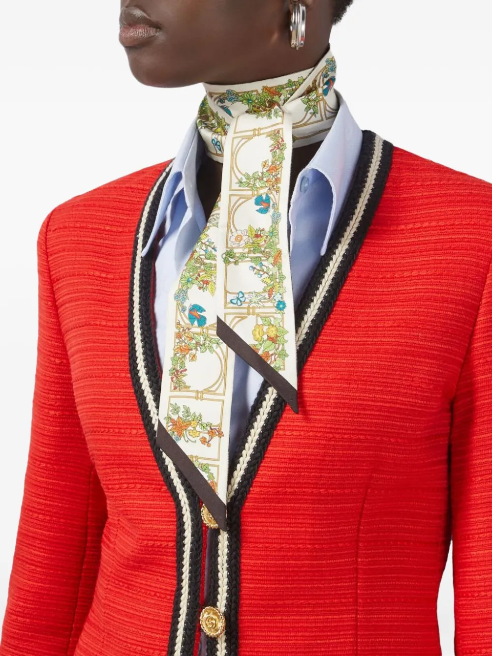 Gucci Sjaal met bloemenprint Beige