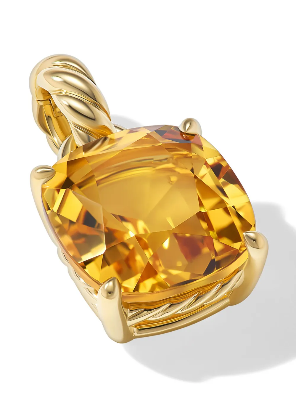 David Yurman 18kt Yellow Gold And Citrine Marbella Amulet In Gold