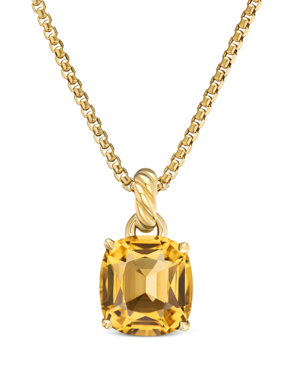 David Yurman 18kt Yellow Gold And Citrine Marbella Amulet In Gold