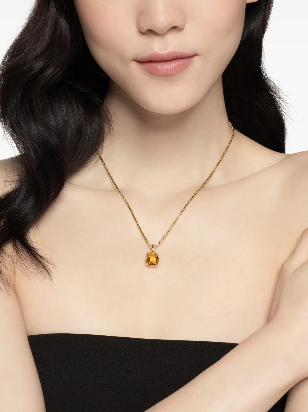 David Yurman 18kt yellow gold and citrine Marbella pendant (12mm) | Image 2