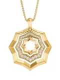 David Yurman 18kt yellow gold Zig Zag Stax diamond pendant necklace