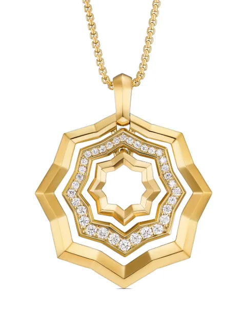 David Yurman collar Zig Zag Stax en oro amarillo de 18kt con diamante