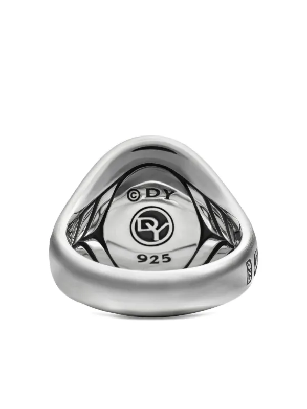 ヴァイスシュヴァルツ 銀髪のネクロマンサー　ユー　FBR 新裁断　銀箔 David Yurman Sterling Silver Petrvs Wolf Diamond Signet Ring (21.5