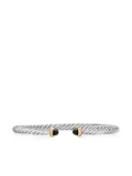 David Yurman 14kt yellow gold and sterling silver Cable Flex bracelet (4mm)