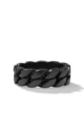 David Yurman Curb Chain band ring (8mm) - Black