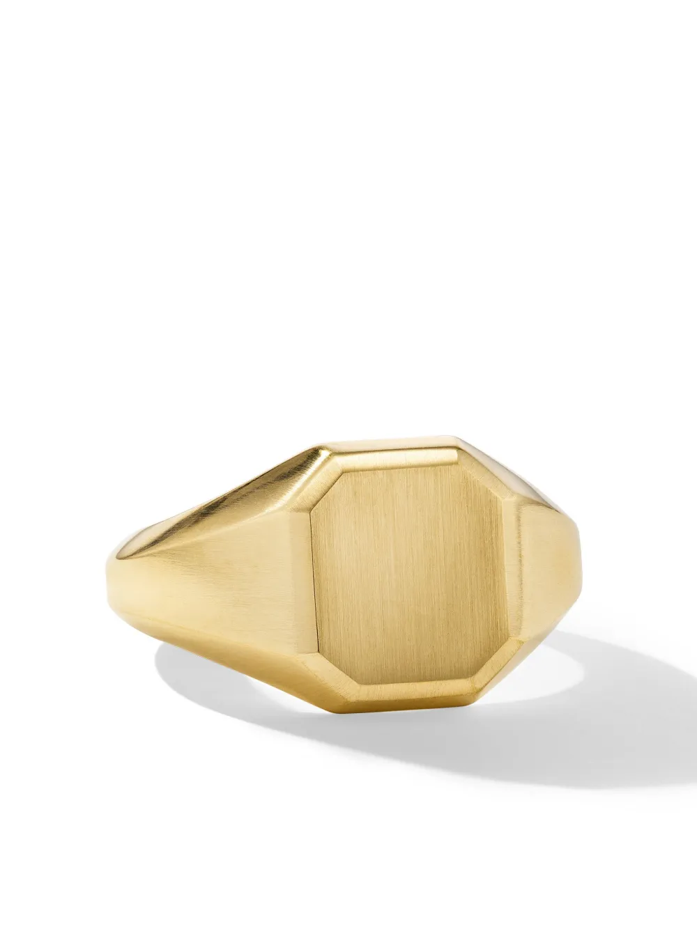 David Yurman 18kt Yellow Gold Streamline Signet Ring (14mm) In Gold