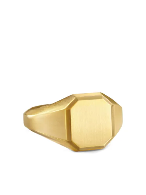 David Yurman 18kt yellow gold Streamline signet ring (14mm)