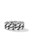 David Yurman sterling silver Curb Chain band ring (8mm)