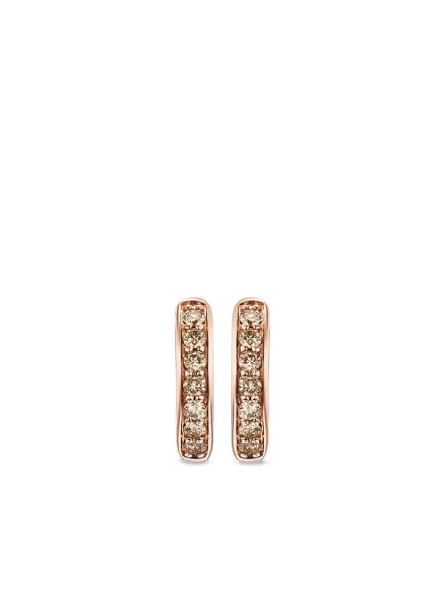 Créoles Petite Pavé en rose 18ct pavées de diamants (12 mm) - David Yurman - Modalova