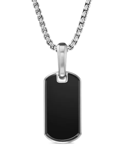 David Yurman sterling silver Chevron tag (21mm)