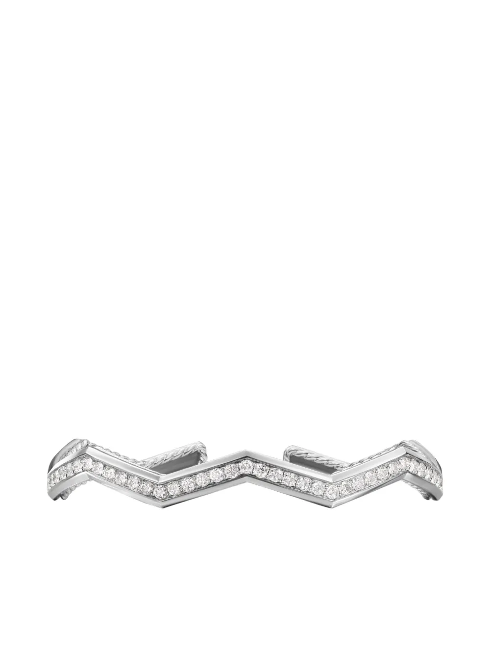 David Yurman Zig Zag Stax™ ダイヤモンド カフブレスレット 5mm スターリングシルバー | シルバートーン | Image 1