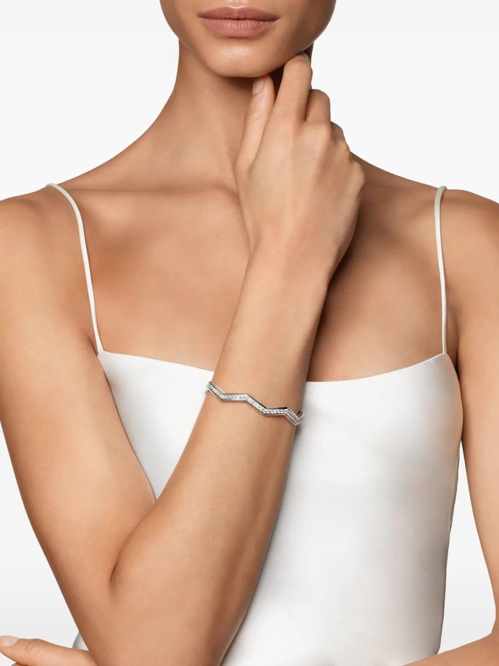 David Yurman Zig Zag Stax™ ダイヤモンド カフブレスレット 5mm スターリングシルバー | Image 2
