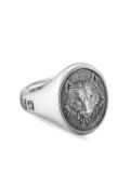 David Yurman sterling silver Petrvs Wolf signet ring