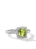 David Yurman sterling silver Petite Chatelaine peridot and diamond ring (7mm)