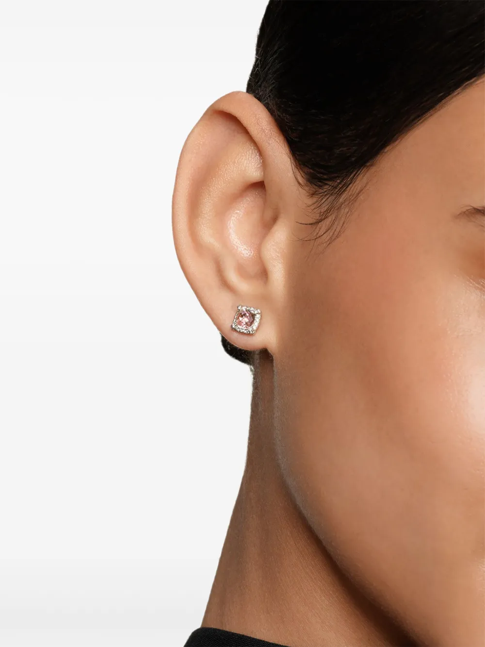 David Yurman Orecchini a bottone Châtelaine in argento sterling con pavé (5mm) | Image 2