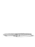 David Yurman sterling silver Buckle Classic Cable diamond bracelet (3mm)