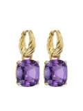 David Yurman 18kt yellow gold Marbella amethyst drop earrings