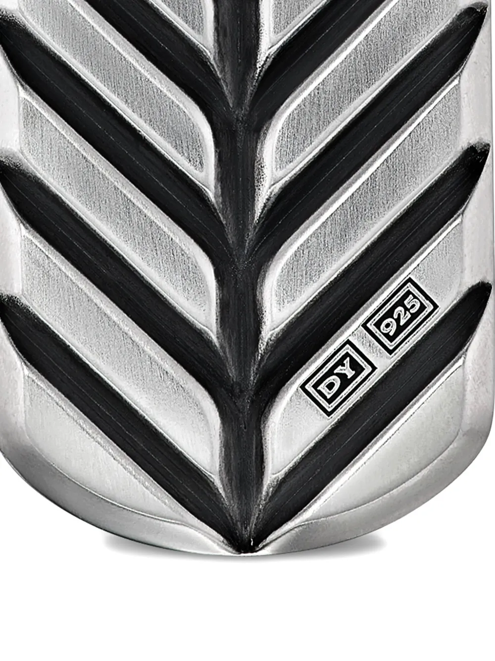 Sterling Silver Chevron Malachite Tag (27mm)