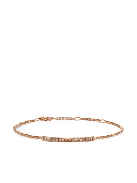 David Yurman bracelet Petite Pavé Bar en or rose 18ct pavé de diamants (1,7 mm)