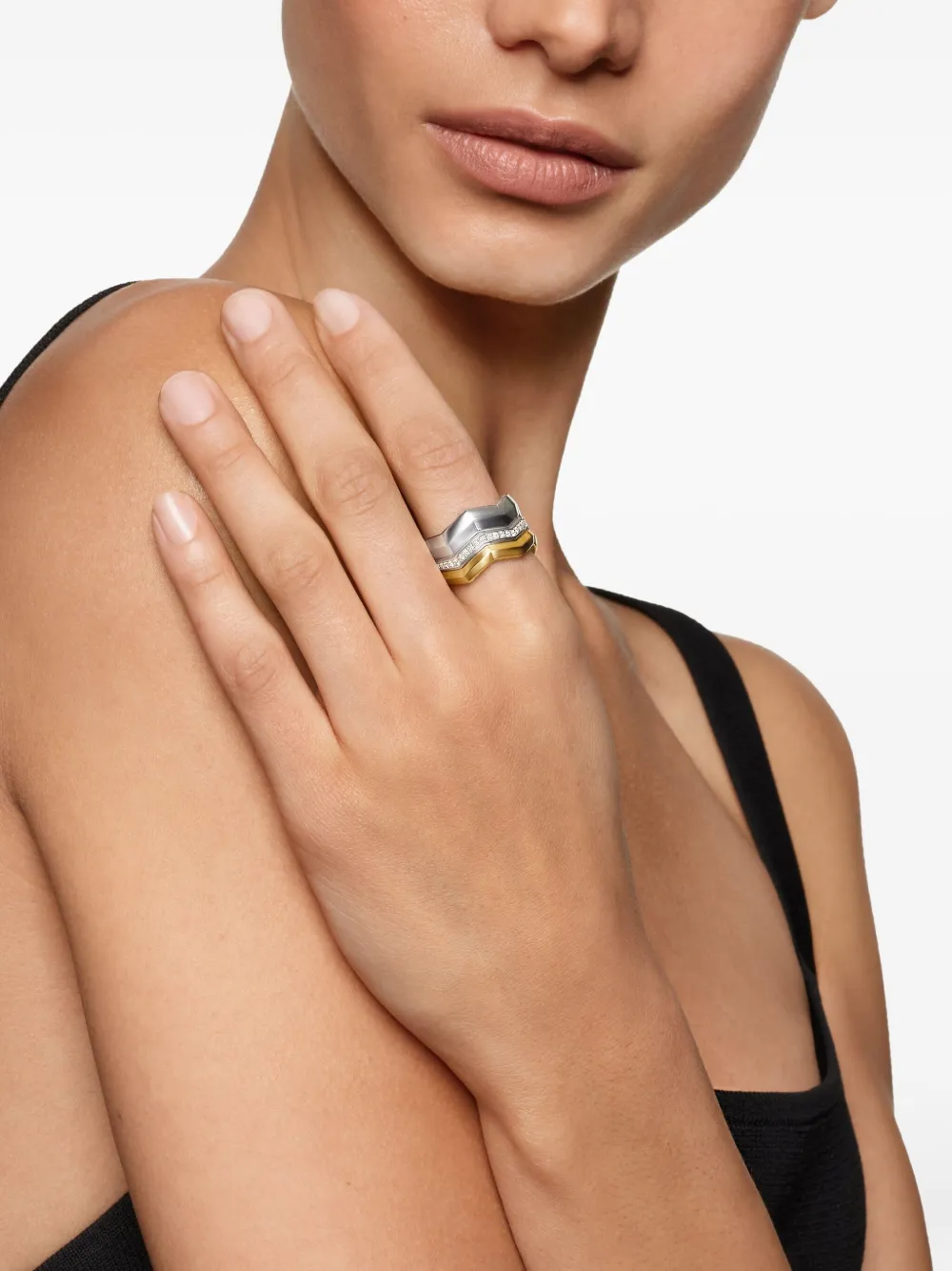 David Yurman 18K黄金纯银 Stax 钻石戒指（11.7毫米） | Image 2