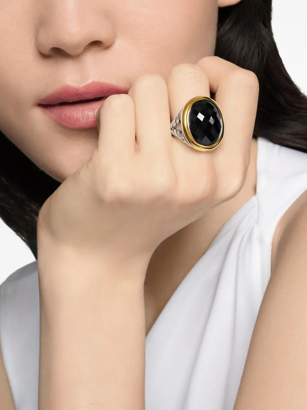David Yurman anillo Albion en oro amarillo de 18kt con ónix | Image 2