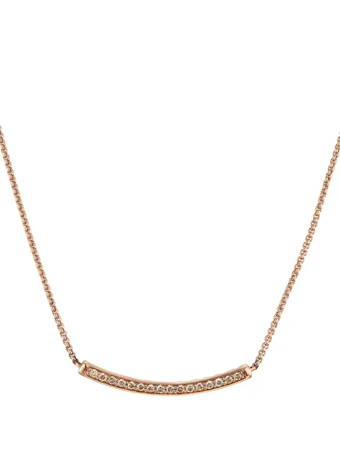 David Yurman 18kt rose gold Petite Pavé Bar diamond necklace (1.25mm)