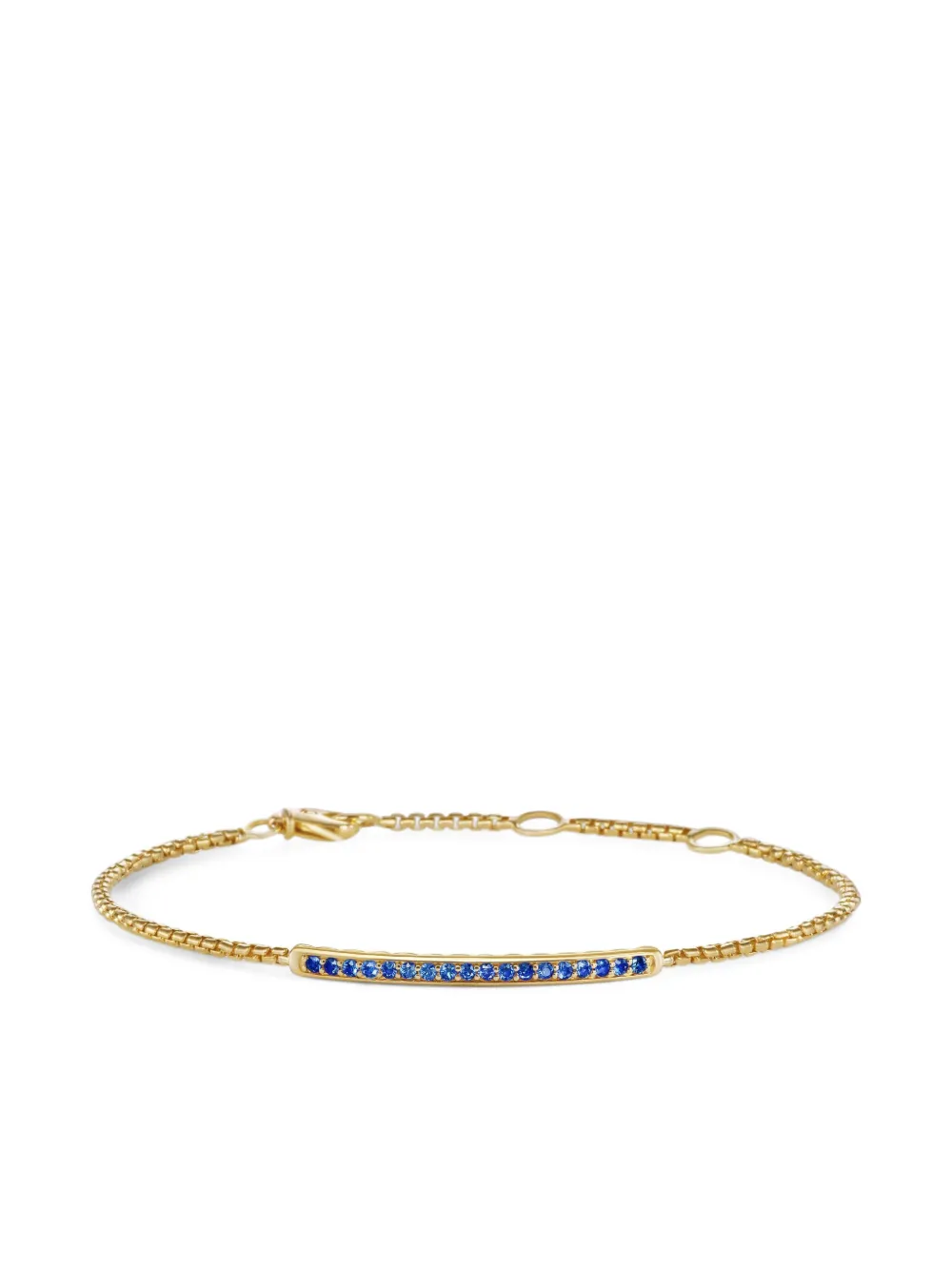David Yurman Petite Pavé Bar サファイア ブレスレット 18Kイエローゴールド - ゴールドトーン David Yurman Petite Pavé Bar サファイア ブレスレット 18Kイエローゴールド - ゴールドトーン