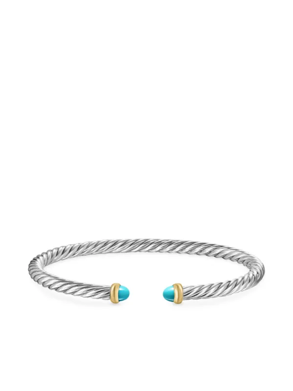 David Yurman Cable Flex ターコイズ ブレスレット 4mm 14K