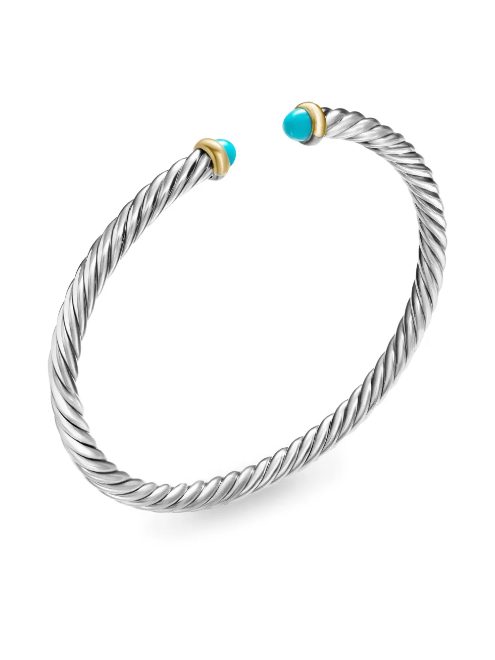David Yurman Cable Flex ターコイズ ブレスレット 4mm 14K