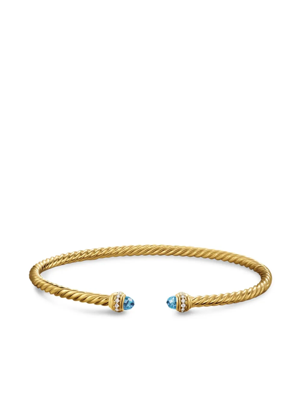 18kt Yellow Gold Classic Cablespira Diamond Bracelet (3mm)