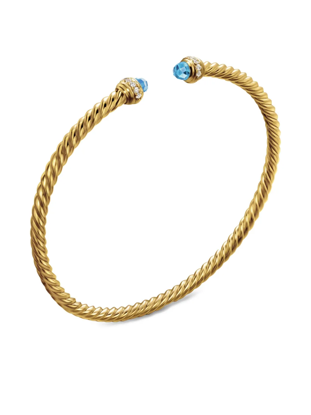 18kt yellow gold Classic Cablespira diamond bracelet (3mm)