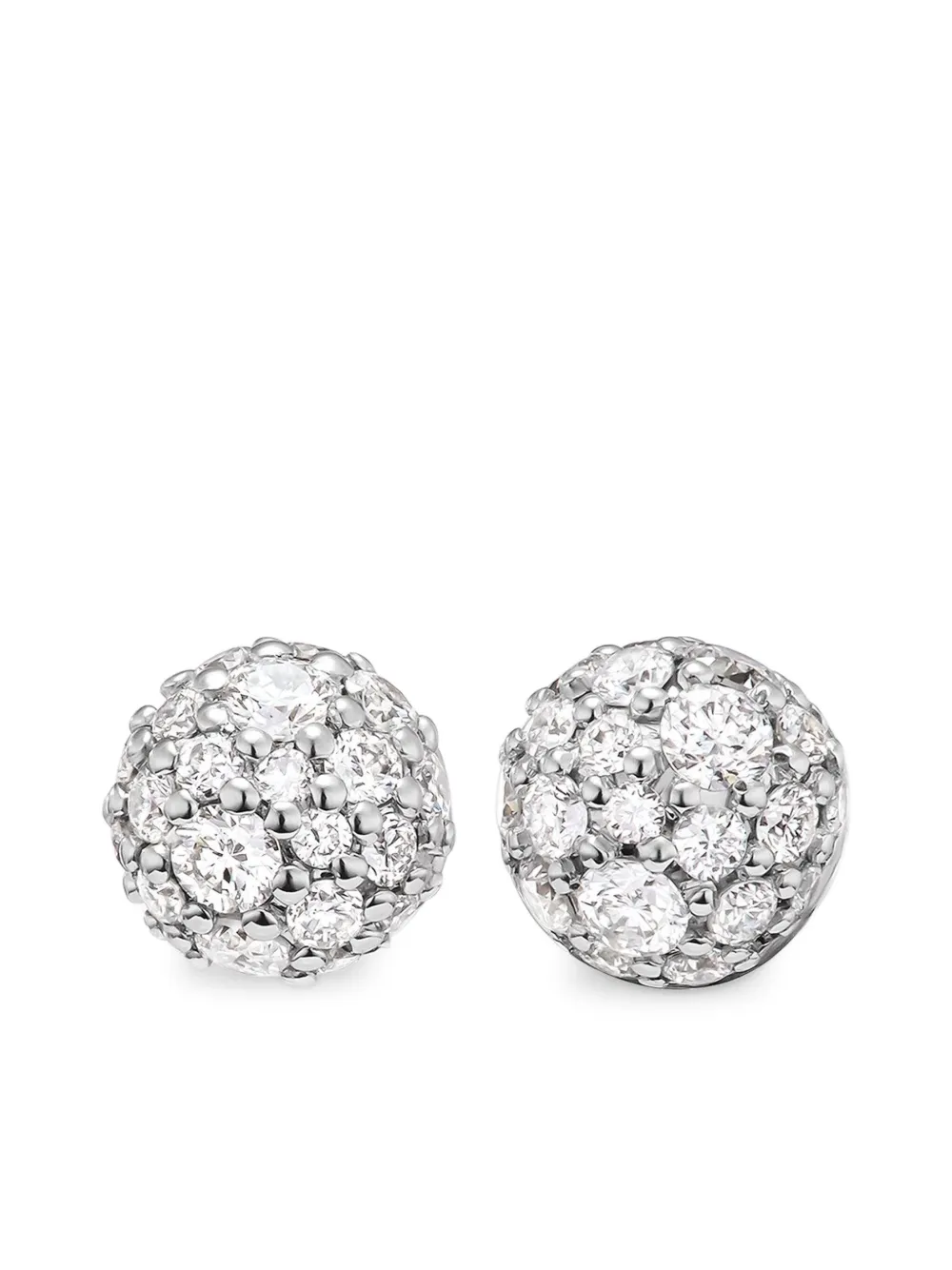 David Yurman 18kt yellow gold Petite Pavé diamond stud earrings (4.5mm) | Silver | Image 1