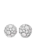 David Yurman 18kt yellow gold Petite Pavé diamond stud earrings (4.5mm) - Silver