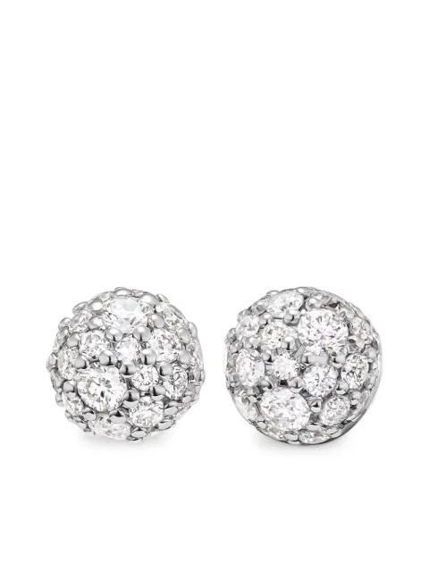 David Yurman aretes Petite Pavé en oro amarillo de 18kt con diamantes de 4.5mm