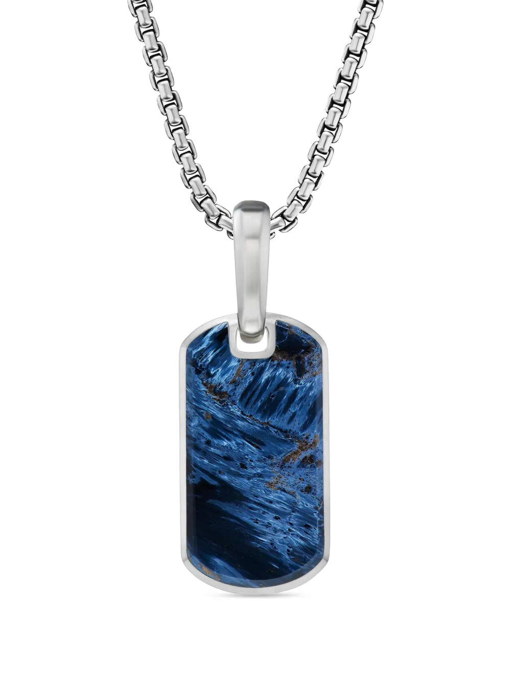 David Yurman 纯银 Chevron 吊牌（21毫米） | 银色 | Image 1