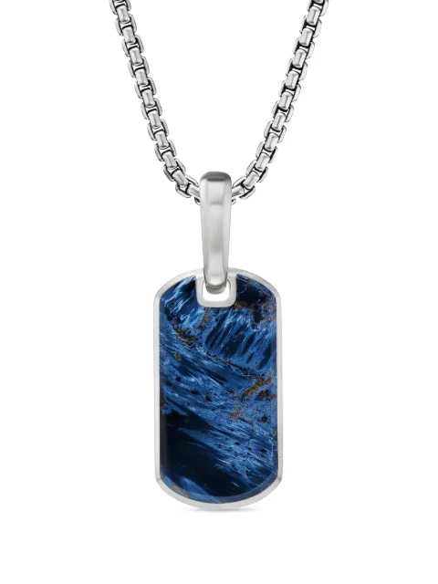 David Yurman sterling silver Chevron tag (21mm)