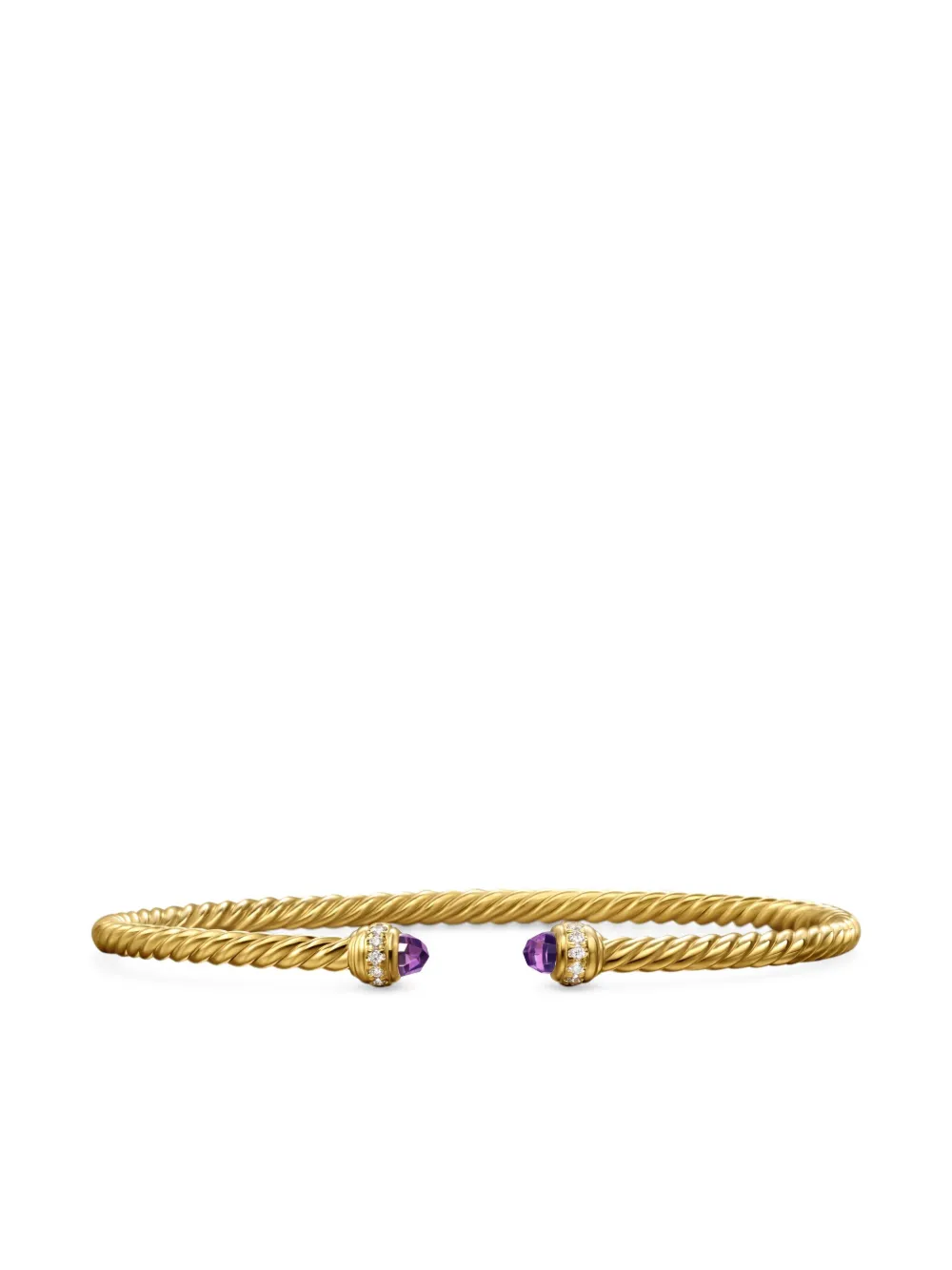 David Yurman 18kt yellow gold Classic Cablespira diamond bracelet (3mm) | Gold | Image 1