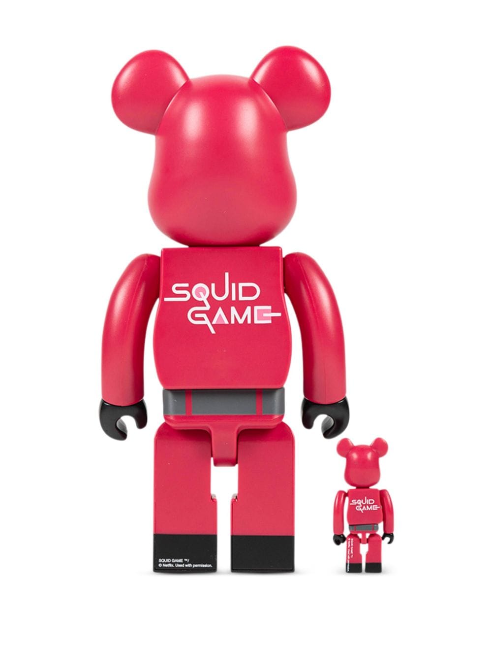 Shop Medicom Toy X "squid Game Guard (square)" Be@rbrick 100% And 400% Figure Set In Red