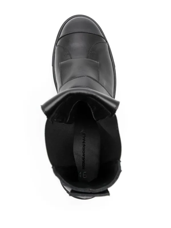 Nicolas Andreas Taralis タッチストラップ レザースニーカー