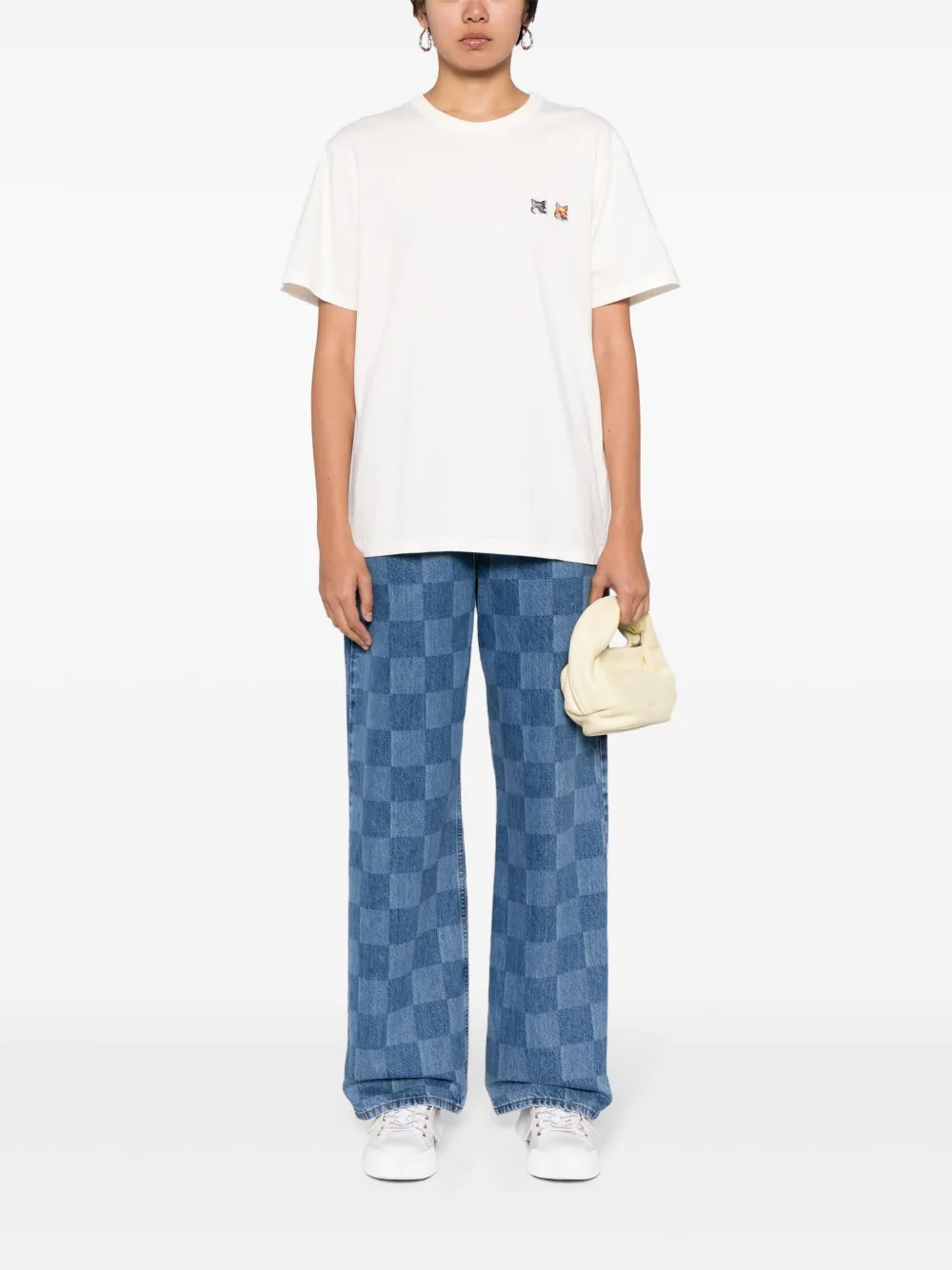 Maison Kitsuné Double Fox Head cotton T-shirt - Wit