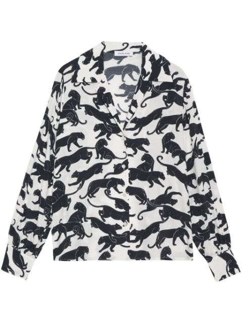 ANINE BING Mylah Panther-print shirt